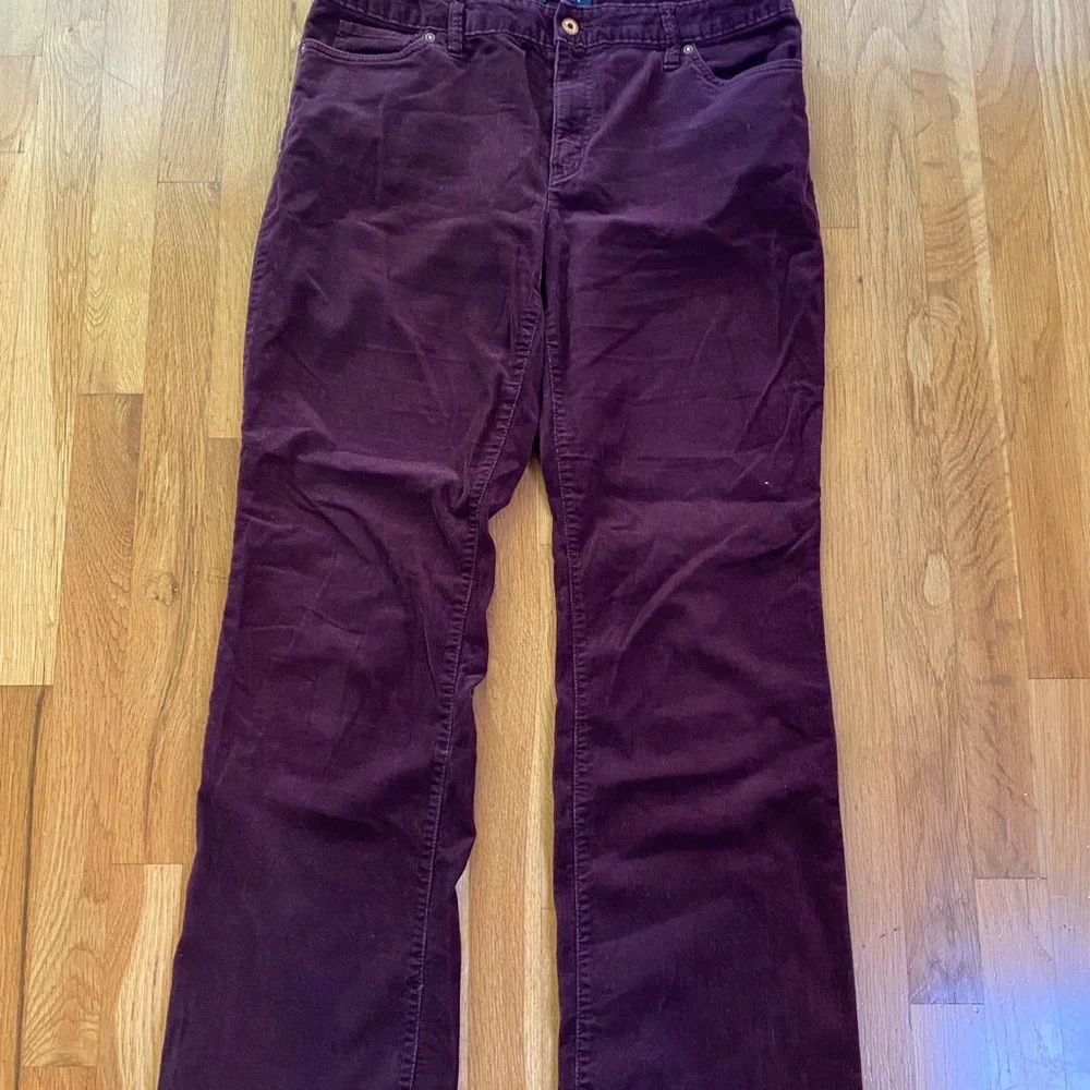 Lands End Burgundy Corduroy Pants - Picture 2 of 9